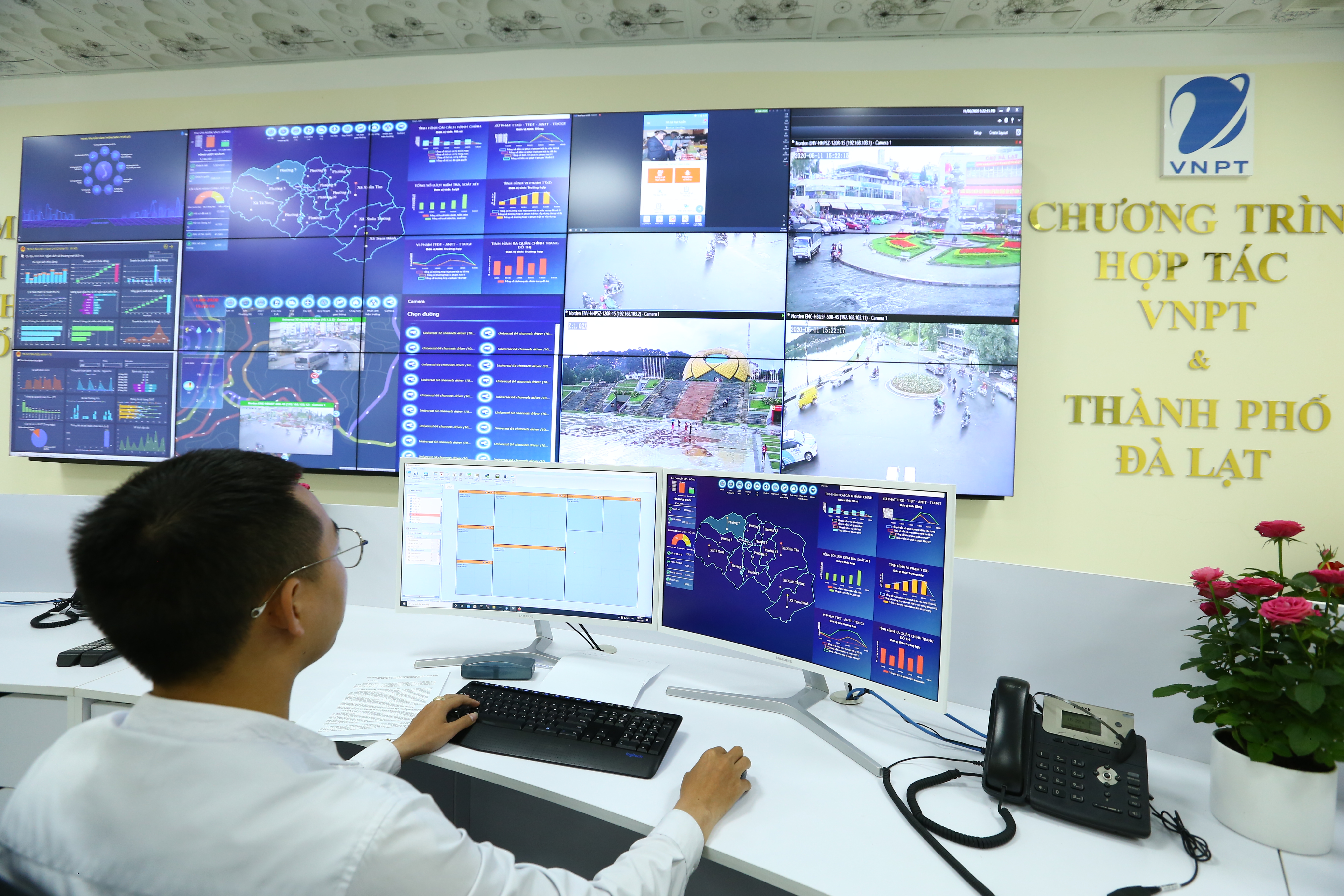 Một số hình ảnh về Trung tâm điều hành thông minh TP Đà Lạt